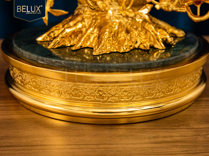 Cây Đào mạ vàng 24k&nbsp;40x20x30cm